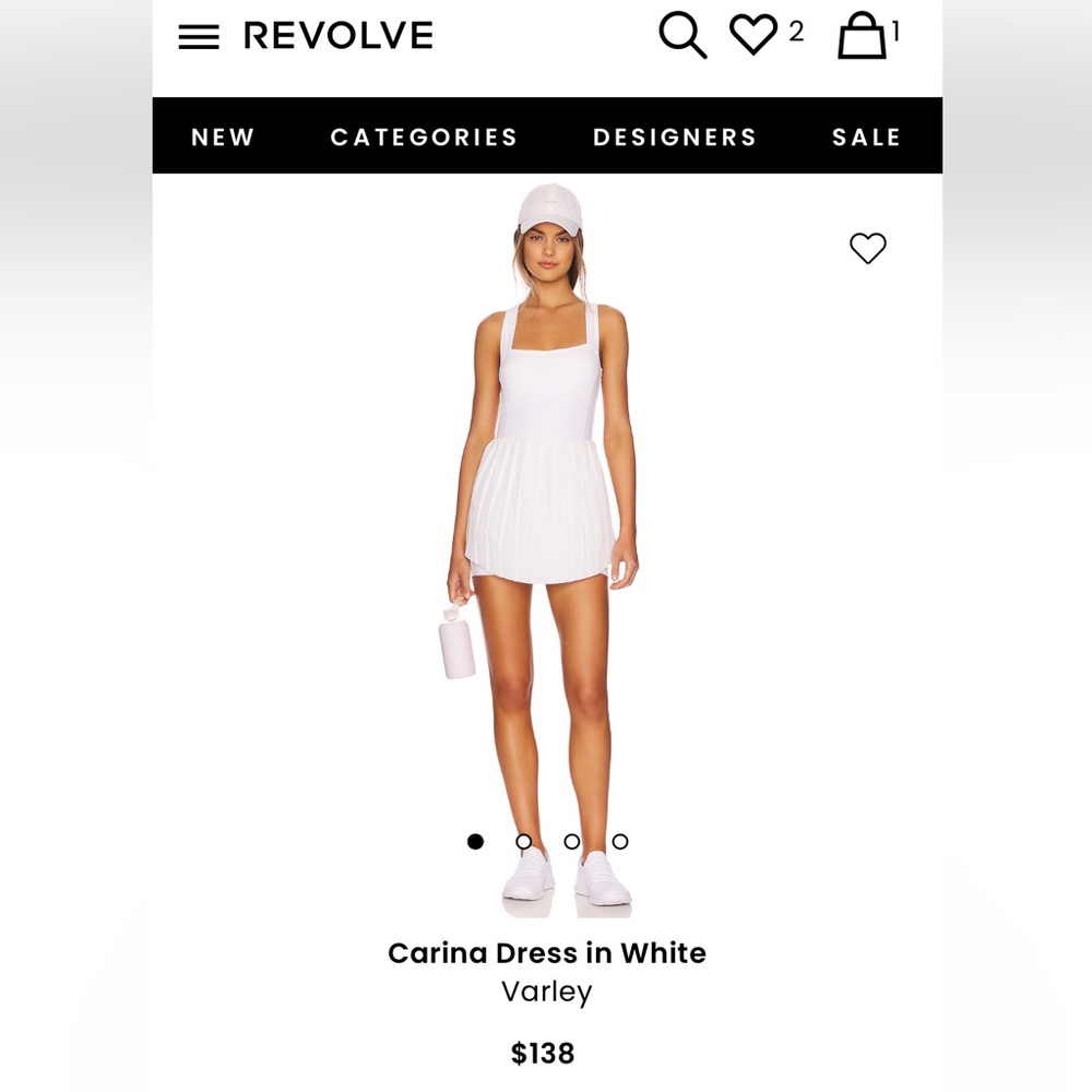 Varley Carina Tennis Dress in White Size XS Never Worn!